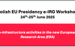 Polish EU Presidency e-IRG Workshop text on Polish flag