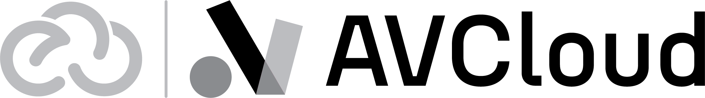 AVCloud black and grey logo AVCloud black and grey logo