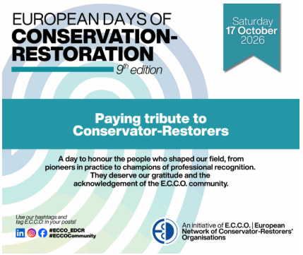 EDCR-Saturday-17-Oct-2026 EDCR - Sat 17 Oct - Paying tribute to Conservator-Restorers